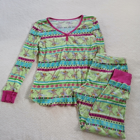 tinkerbell ♡ pajama set disney y2k vintage fairy - Picture 1 of 9